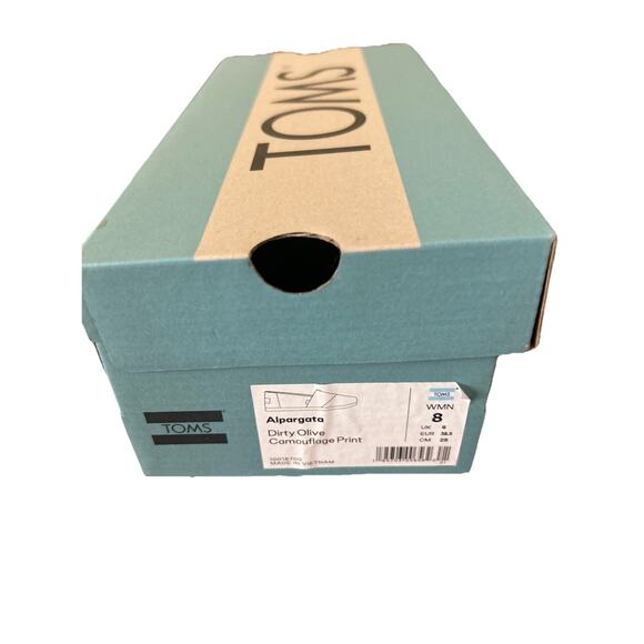 Toms Women's Alpargata Slip-On, Dirty Olive Camouflage Print size 8  NIB - Picture 4 of 5